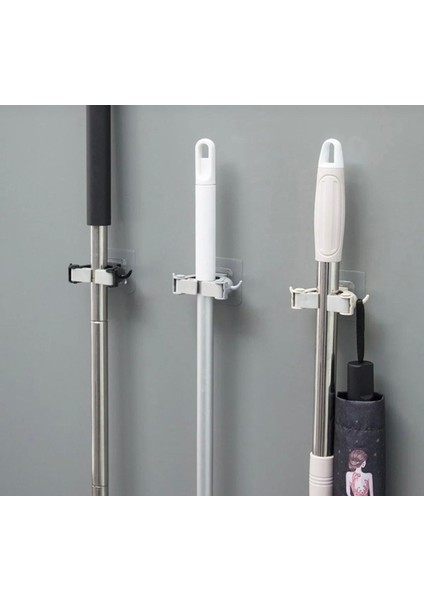 2 Paket (6 Adet) Çok Amaçlı Paspas Süpürge Fırça Ve Mob Askısı Sap Tutucu Mutfak Ve Banyo Askısı 3'Lü Set modelleri