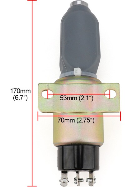 3864274 1751-24E Durdurma Kapatma Solenoidi Sa-3766T 24V Cummins Için,Yeni (Yurt Dışından)