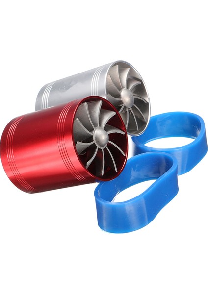 Evrensel Araba Çift Türbin Turbo Şarj Cihazı Hava Girişi Gaz Yakıt Tasarrufu Fanı Otomatik Araba Süper Şarj Cihazı Gümüş (Yurt Dışından) modelleri