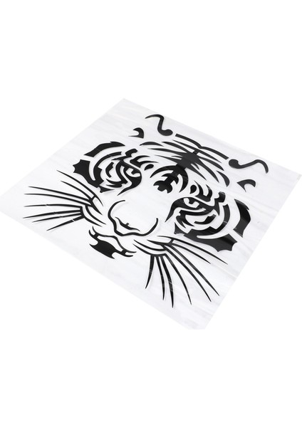 Kişilik Yansıtıcı Kaplan Kafası Otomobil Araba Çıkartmaları Sanat Çıkartmaları Tampon Araba Penceresi Araba Stil Penceresi Sticker Ve Amblem Siyah (Yurt Dışından)