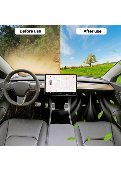 Tesla Model 3 2021 Hava Filtresi Aksesuarları Dahili Araç Klima Giriş Filtresi Değişimi (Yurt Dışından)