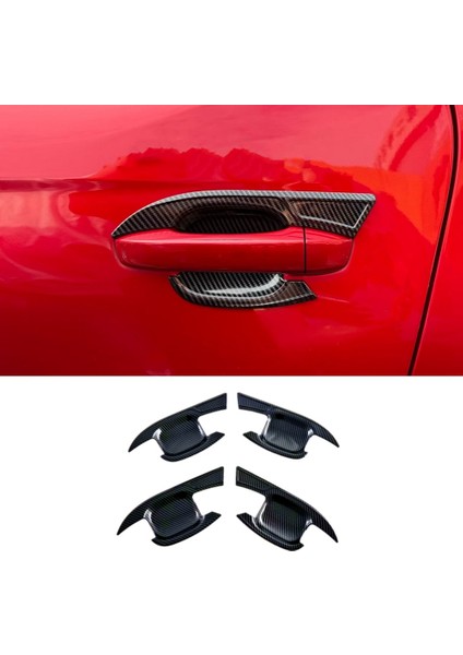 Mg Zs 2024 Araba Dış Kapı Kolu Kase Kapağı Trim Koruyucu Aksesuarları Abs Karbon Fiber (Yurt Dışından)