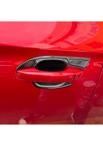 Mg Zs 2024 Araba Dış Kapı Kolu Kase Kapağı Trim Koruyucu Aksesuarları Abs Karbon Fiber (Yurt Dışından)