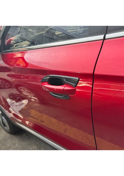 Mg Zs 2024 Araba Dış Kapı Kolu Kase Kapağı Trim Koruyucu Aksesuarları Abs Karbon Fiber (Yurt Dışından)