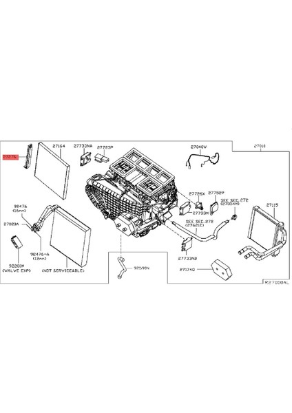 27276-3Jc1A Klima Filtresi Koyu Nissan Infiniti Altima Maxima 2013-2018 A/C Karbon Kutusu Kabuk Kapak Filtreleri (Yurt Dışından)