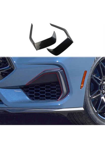 Ford Mustang 2024 Gt/Gt Premium Için Karbon Fiber Ön Tampon Izgara Kapağı Trim Aksesuarları (Yurt Dışından)