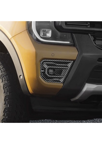 Araba Karbon Fiber Desen Ön Tampon Sis Lambası Kapağı Trim Ön Sis Lambası Çerçevesi Ford Ranger 2023+ Için (Yurt Dışından)