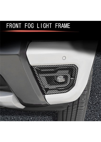 Araba Karbon Fiber Desen Ön Tampon Sis Lambası Kapağı Trim Ön Sis Lambası Çerçevesi Ford Ranger 2023+ Için (Yurt Dışından)