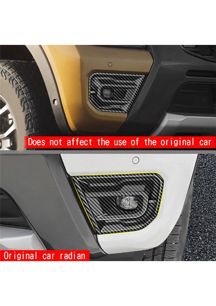 Araba Karbon Fiber Desen Ön Tampon Sis Lambası Kapağı Trim Ön Sis Lambası Çerçevesi Ford Ranger 2023+ Için (Yurt Dışından)