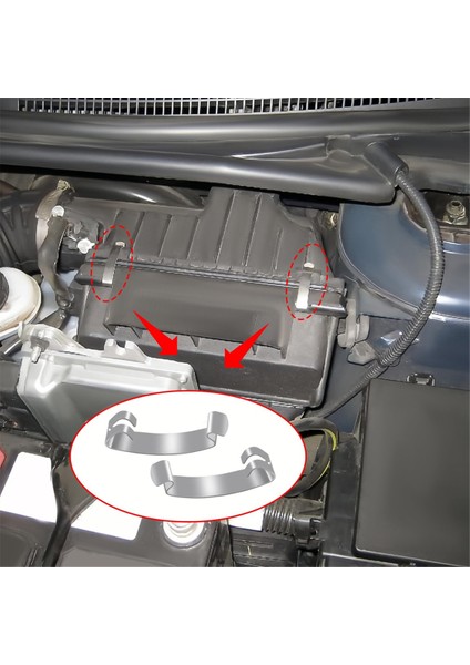 Hava Temizleme Filtre Kutusu Muhafaza Klipsi 16598-Et00A Nissan Sentra 2.0L 2.5L 2007-2012 Nv200 2.0L 2013-2020 2 Adet (Yurt Dışından)