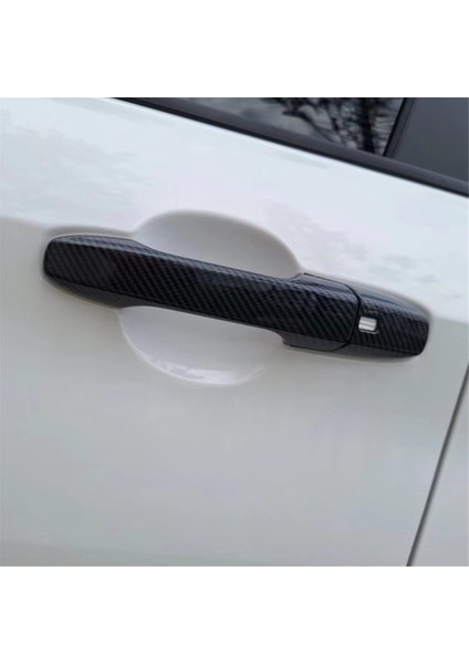 Toyota Yaris Ativ/Vios 2023 2024 Araba Kapı Kolu Kapağı Döşeme Dış Aksesuarlar Abs Karbon Fiber (Yurt Dışından)