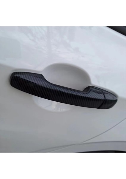 Toyota Yaris Ativ/Vios 2023 2024 Araba Kapı Kolu Kapağı Döşeme Dış Aksesuarlar Abs Karbon Fiber (Yurt Dışından)