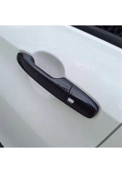 Toyota Yaris Ativ/Vios 2023 2024 Araba Kapı Kolu Kapağı Döşeme Dış Aksesuarlar Abs Karbon Fiber (Yurt Dışından)
