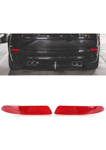 1 Çift Sol Ve Sağ Arka Tampon Reflektör Etiket Kapağı-Bmw E70 X5 2007-2013 63217158949 63217158950 (Yurt Dışından)