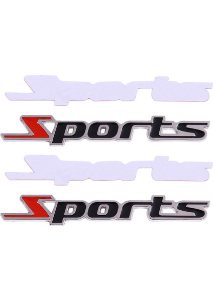 2 Adet Siyah Kırmızı Metal Spor Harfler Araba Rozeti Etiket Amblem Dekor (Yurt Dışından) fiyatları