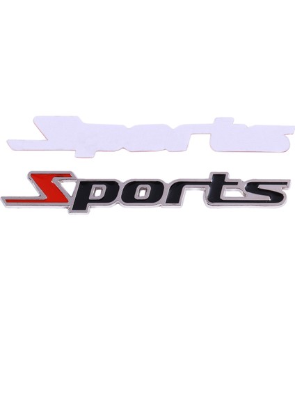 2 Adet Siyah Kırmızı Metal Spor Harfler Araba Rozeti Etiket Amblem Dekor (Yurt Dışından) modelleri