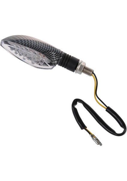 2 Adet 12 V Karbon Motosiklet Motosiklet Led Dönüş Sinyali Gösterge Işığı Sarı Ampul (Yurt Dışından)