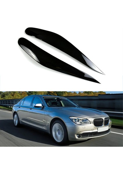 Bmw 7 Serisi F01 F02 2009-2014 Araba Far Kaşları Trim Kapağı Far Lambası Göz Kapağı Reçine Dekoratif Çıkartmaları (Yurt Dışından)