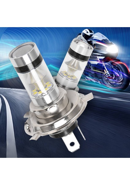 Adet H4 9003 Hb2 Led Motosiklet Far Ampulleri Hıd Yüksek Ve Düşük Işın 6500 K Beyaz Güç (Yurt Dışından)