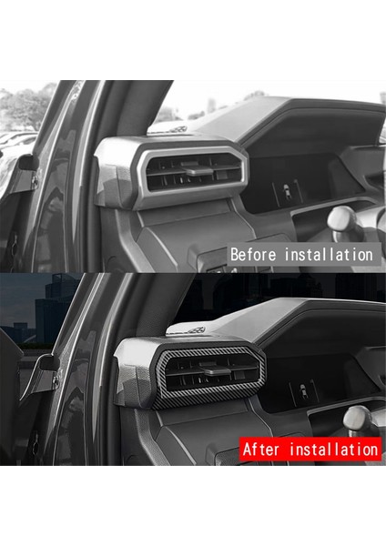 Araba Gösterge Paneli A/C Klima Çıkış Havalandırma Kapağı Paneli Trim Toyota Tacoma 2024 Araba Iç Aksesuarları Karbon Fiber (Yurt Dışından)
