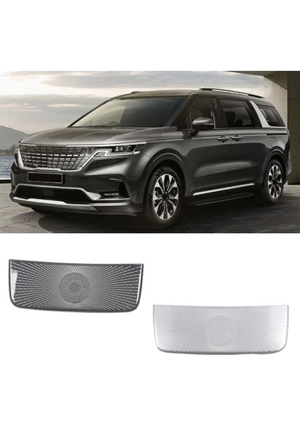 Kia Carnival Ka4 2021 2022 Araba Okuma Işığı Ses Hoparlör Kapağı Trim Çerçeve Siyah (Yurt Dışından)