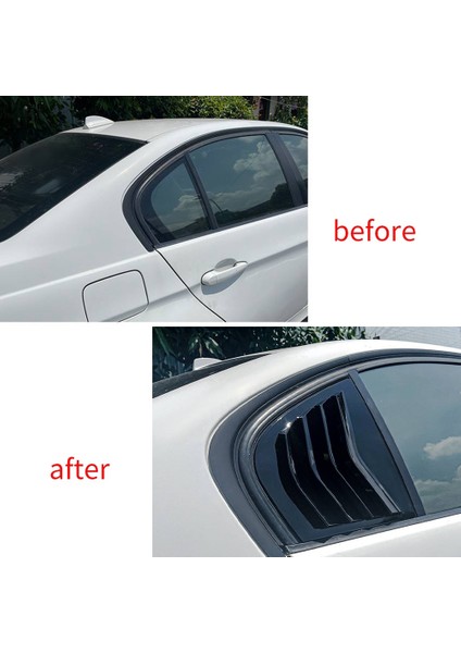Araba Parlak Siyah Arka Camlar Üçgen Panjur Kapağı Etiket Bmw 3 Serisi E90 320I 330I M3 2005-2011 Araba Styling Kapak (Yurt Dışından)