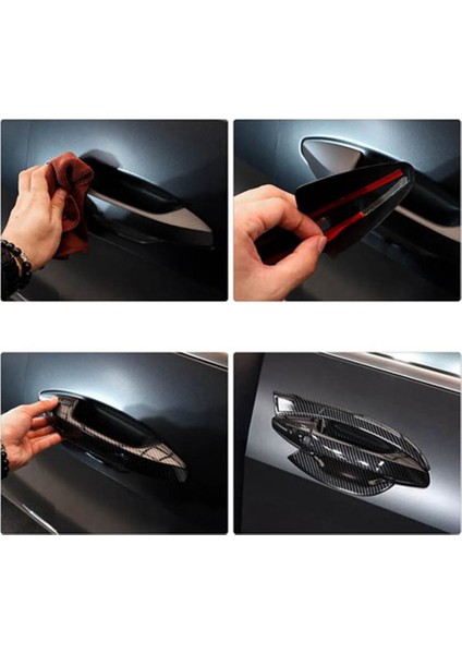 Karbon Fiber Araba Dış Kapı Kolu Kapak Etiket Trim Kia Sportage 2021 2022 Için (Yurt Dışından)