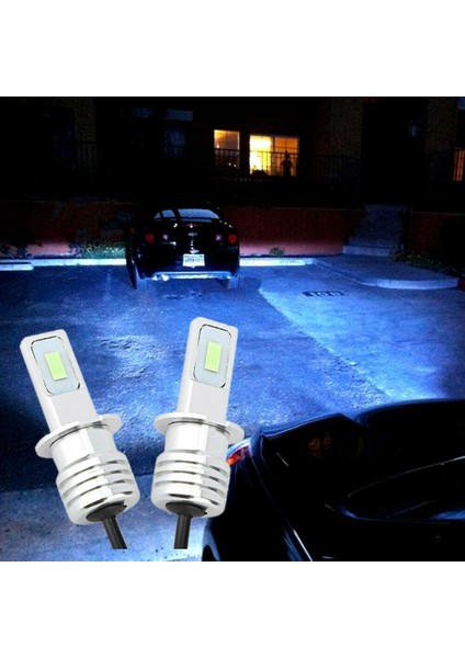 2 Adet H3 Led Sis Lambası Ampul Dönüşüm Kiti Süper Parlak Mavi Drl Lambası 8000K 110W (Yurt Dışından)