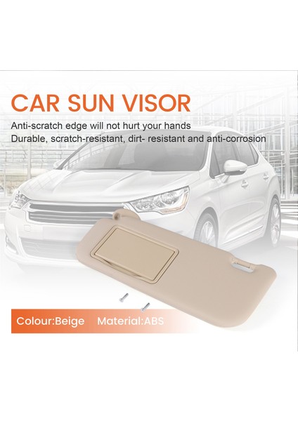 Toyota Corolla/Corolla Hibrit Için 1 Adet Araba Yedek Visor Sürücü Yan Güneşlik (Yurt Dışından)