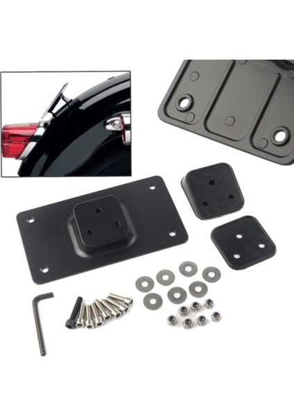 Motosiklet Laydown Tilt Plaka Kiti Çerçeve Montajı Harley Big Twins Sportster Dyna Softail (Yurt Dışından) fiyatları