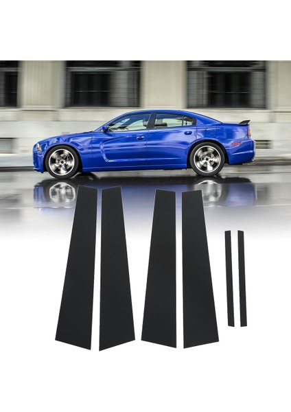 Araba Ayağı Mesajları Kapı Pencere Trim Kalıplama Dodge Charger 2011-2021 Anti Scratch Çıkartmalar Aksesuarları Siyah (Yurt Dışından)