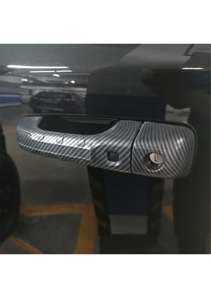 Dodge Ram Trx 1500 2023 2024 Araba Dış Kapı Kolu Kapağı Kapağı Akıllı Anahtar Deliği Trim Aksesuarları Abs Karbon Fiber (Yurt Dışından)