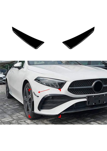 Mercedes-Benz A-Class W177 2023+ A180 A200 Amg Yan Rüzgarlık A Için Araba Ayırıcı Dudak Rüzgarlığı Yan Rüzgar Bıçağı (Yurt Dışından)
