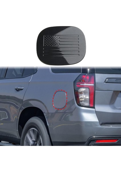 Chevy Suburban 2020-2023 Tahoe Gmc Yukon 2021-2023 Aksesuarları Için Yakıt Deposu Kapağı Trim - Abs Karbon Fiber (Yurt Dışından)