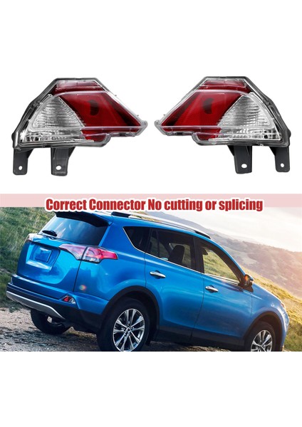 Toyota Rav4 Rav 4 2016-2018 Abd Versiyonu Araba Arka Tampon Fren Lambası Kuyruk Durdurma Isınma Sinyal Reflektör Lambası Ampul Yok (Yurt Dışından)