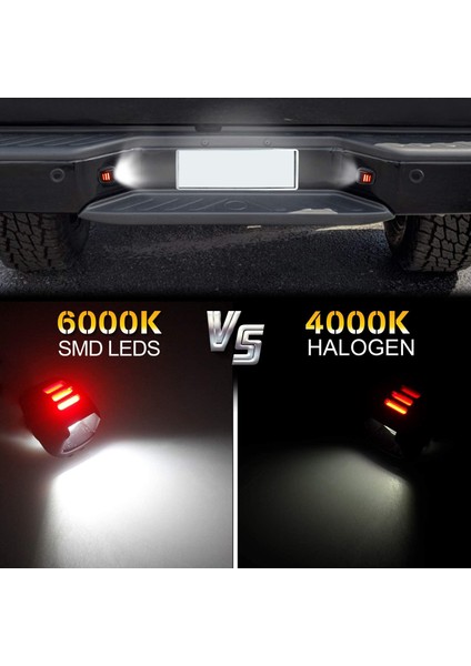 Nissan Navara D40 2005-2016 Için 2 Adet Kırmızı Tüp Smd Led Plaka Işık (Yurt Dışından) modelleri