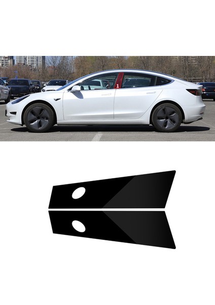 Araba Pencere Ayağı Mesajları Kapak B Ayağı Trim Koruma Şeridi Anti Scratch Etiket Tesla Model 3 Aksesuarları (Yurt Dışından)