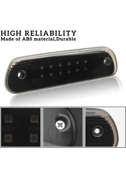 Jeep Grand Cherokee 1999-2004 Için Led 3Rd Üçüncü Fren Lambası Arka Yüksek Dağı Stop Lambası, Füme Siyah (Yurt Dışından)
