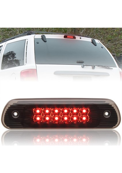 Jeep Grand Cherokee 1999-2004 Için Led 3Rd Üçüncü Fren Lambası Arka Yüksek Dağı Stop Lambası, Füme Siyah (Yurt Dışından)