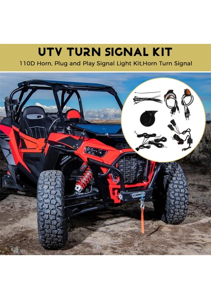 Utv Dönüş Sinyal Takımı,Utv Atv Sokak Yasaları Dönüş Sinyalleri, 110D Korna, Tak Ve Çalıştır Sinyal Lambası Takımı,Korna Dönüş Sinyali (Yurt Dışından)