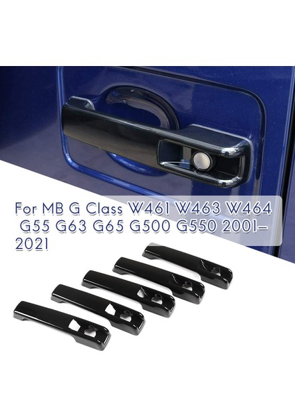 Parlak Siyah Dış Dış Kapı Kolu Koruyucu Kapak Trim Için Mercedes Benz G-Class W461 W463 G55 G63 G500 2001-2021 (Yurt Dışından)