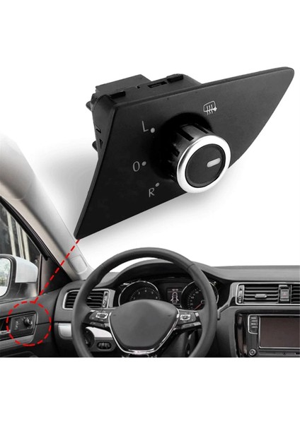 Sol Sürücü Tarafı Kapı Dikiz Aynası Anahtarı Vw Passat 561959565C Dikiz Aynası Anahtarı Için Kontrol Düğmesini Ayarla (Yurt Dışından)