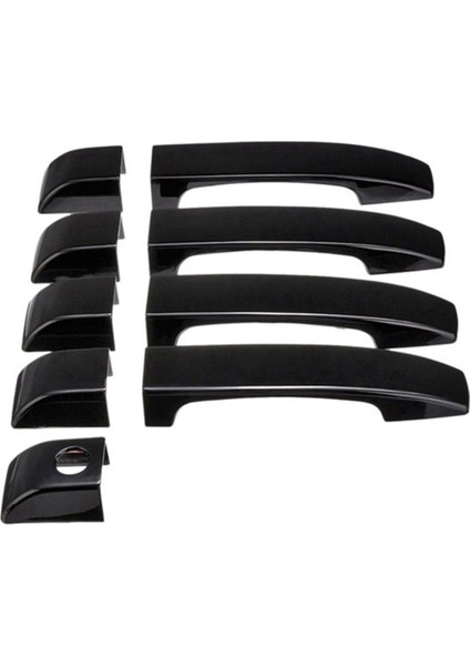 Parlak Siyah Araba Kapı Kolu Kılıfları Dış Kapı Kolları Döşemesi Land Rover Range L322 2002-2012 (Yurt Dışından)