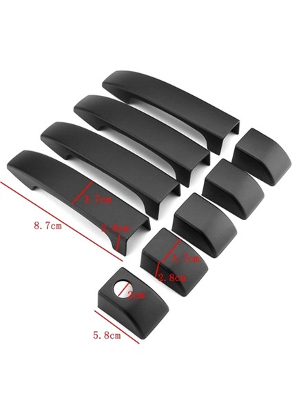 Parlak Siyah Araba Kapı Kolu Kılıfları Dış Kapı Kolları Döşemesi Land Rover Range L322 2002-2012 (Yurt Dışından)