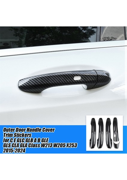 4 Adet Dış Kapı Kulp Kılıfı Trim Çıkartmalar Mercedes Benz Ce Glc Glb Ab Gle Gls Cla Gla W213 W205 X253 2015-2024 A (Yurt Dışından)