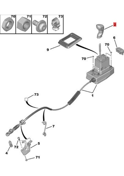 Araba Vites Kolu Topuzu Kolu Topuzu 96853252Ds 2403Gs Peugeot Citroen C5 Şanzıman Vites Kolu Kontrolü Hentbol (Yurt Dışından)