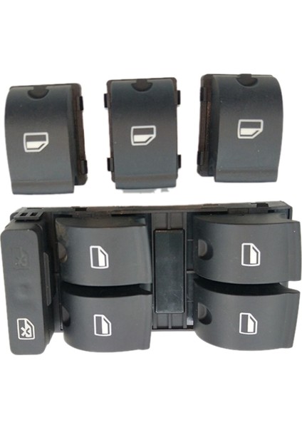 1 Takım Elektrikli Cam Kaldırma Kontrol Anahtarı Düğmesi 8Ed959851 / 8Ed959855 Audi A4 B6 B7 Sedan 2005-2008 Için (Yurt Dışından)