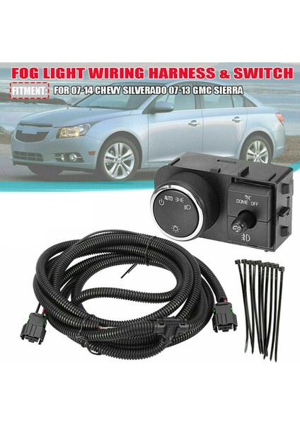 25858705 07-14 Chevy Silverado 07-13 Gmc Sierra Için Araba Sis Lambası Kablo Demeti Ve Anahtarı (Yurt Dışından) modelleri