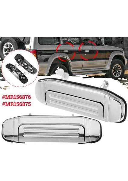 Ön Sağ Yan Araba Dış Dış Kapı Kolları Krom Mr156876 Mitsubishi Montero Pajero Için V31 V32 V33 V46 1997-2000 (Yurt Dışından)
