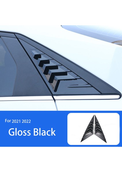 Parlak Siyah Arka Yan Havalandırma Çeyrek Pencere Panjur Deklanşör Kapağı Trim Için Hyundai Elantra 2021 2022 2023 (Yurt Dışından)